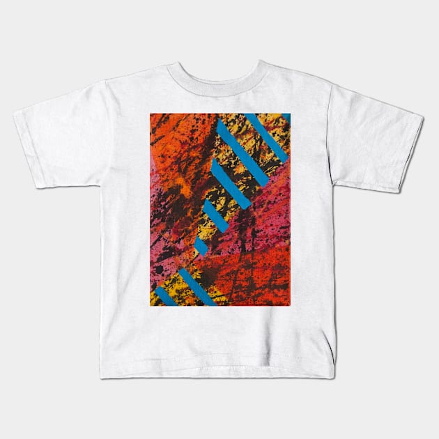 Corner Splatter # 8 Kids T-Shirt by DomaDART